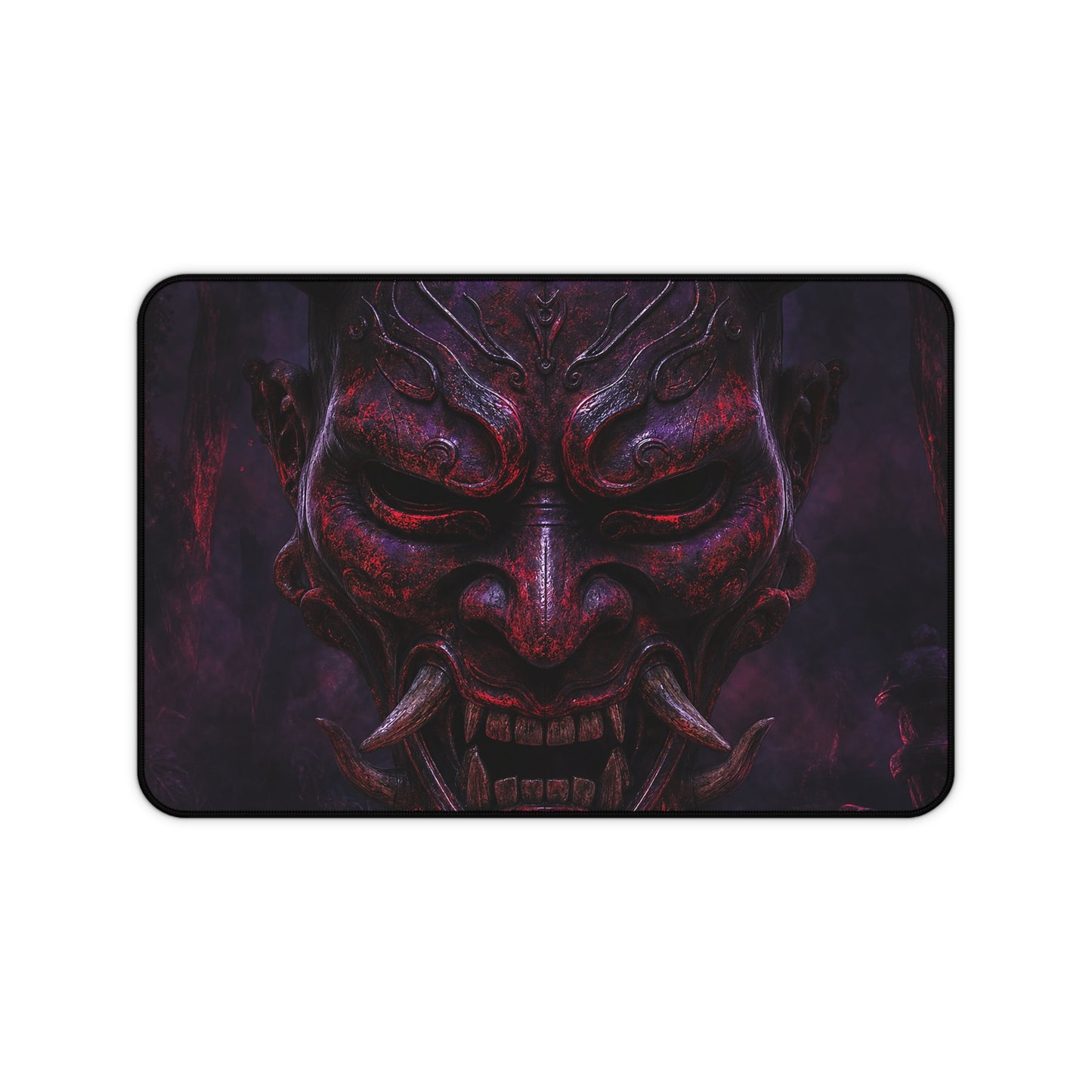 Oni Mask With Dark Forest Behind - Sudoni Brand Gaming Desk Mat