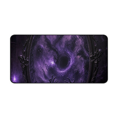 Cursed Mirror Reflecting Horrors - Dark Fantasy Gaming Desk Mat