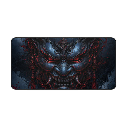 Oni Mask With Black Sun Behind It - Sudoni Brand Gaming Desk Mat