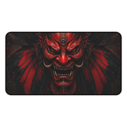 Oni Mask With Butterfly Wings - Sudoni Brand Gaming Desk Mat