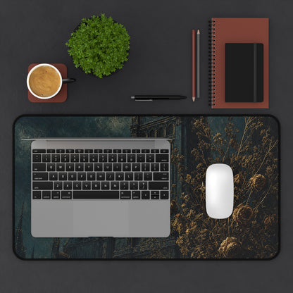 Clock Tower At Midnight - Dark Academia Gaming Desk Mat