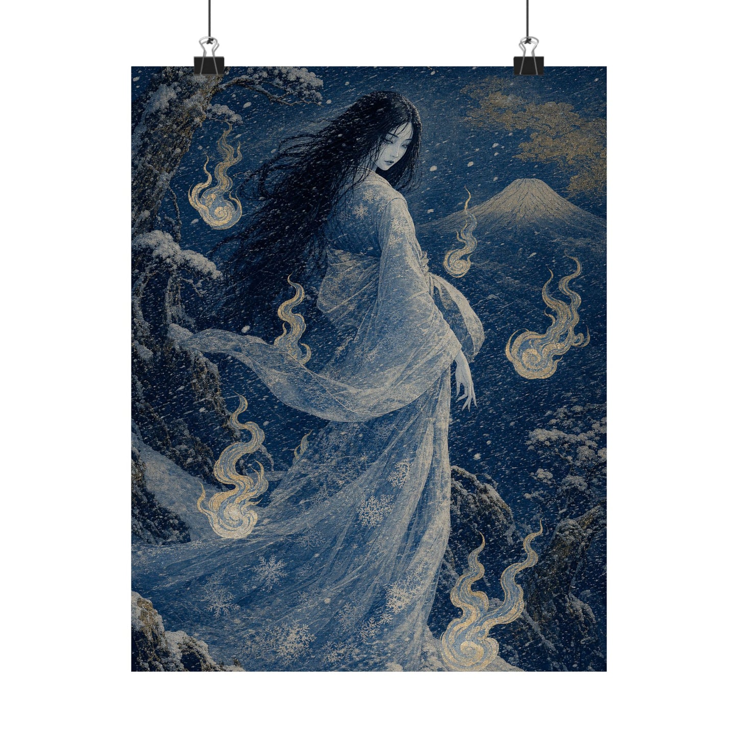 Yuki Onnsnow Womin Blizzard - Japanese Mythology Art Print (Matte Poster)