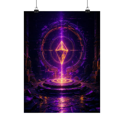 Save Point Glowing In Darkness - Gaming Culture Art Print (Matte Poster)