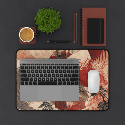 Tengu With Fon Mountain - Japanese Mythology Gaming Desk Mat