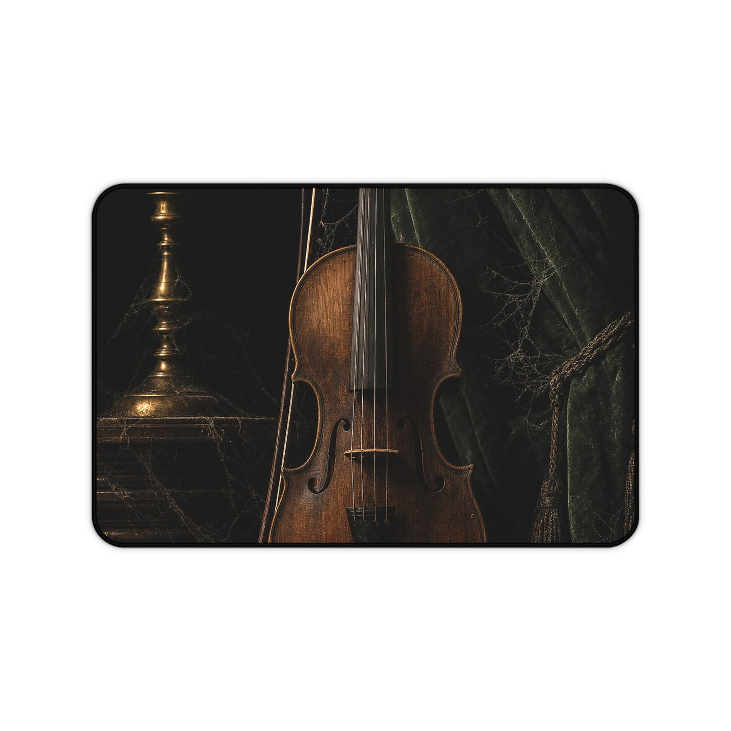 Violin On Dark Stage - Dark Academia Gaming Desk Mat