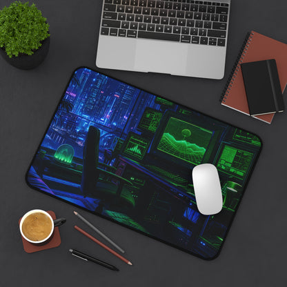 Cyberpunk Hacker Den - Gaming Culture Gaming Desk Mat