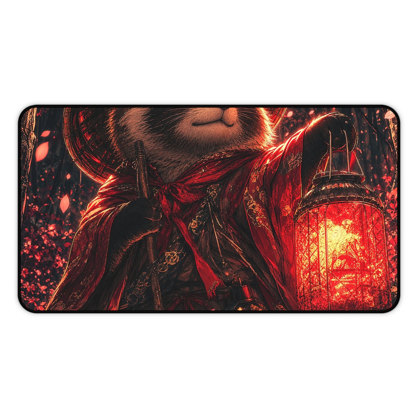 Tanuki In Forest - Anime Manga Gaming Desk Mat