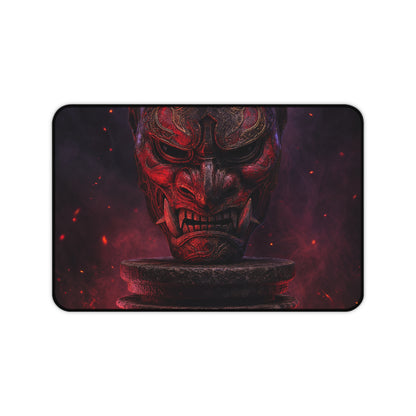 Oni Mask On Pedestal - Sudoni Brand Gaming Desk Mat