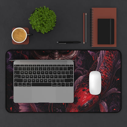 Oni Mask With Koi Fish - Sudoni Brand Gaming Desk Mat
