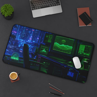 Cyberpunk Hacker Den - Gaming Culture Gaming Desk Mat