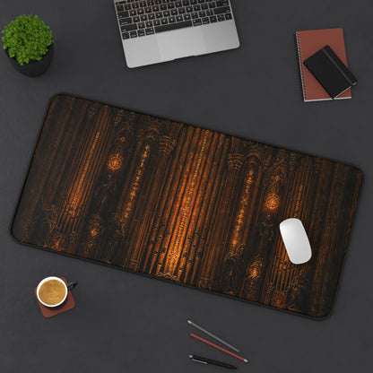 Dark Cathedral Orgplaying - Dark Fantasy Gaming Desk Mat