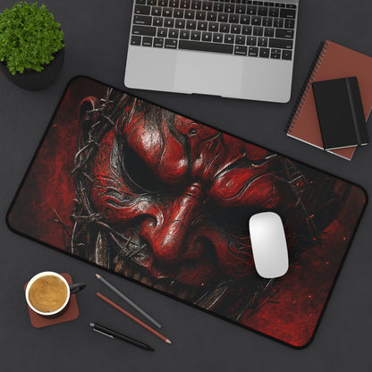Oni Mask With Barbed Wire - Sudoni Brand Gaming Desk Mat