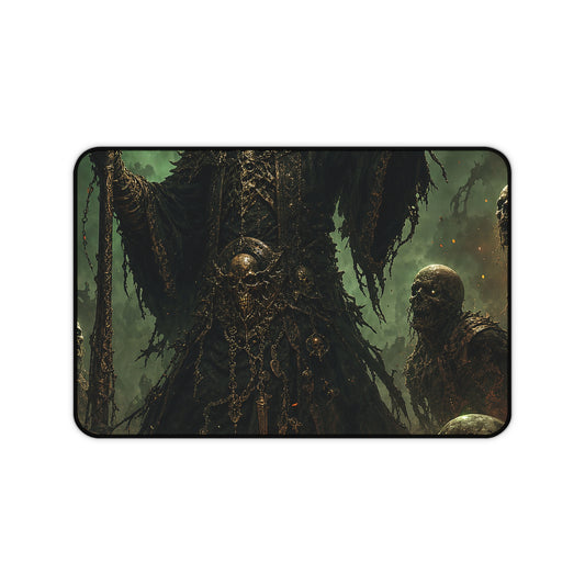 Necromancer Raising The Dead - Dark Fantasy Gaming Desk Mat