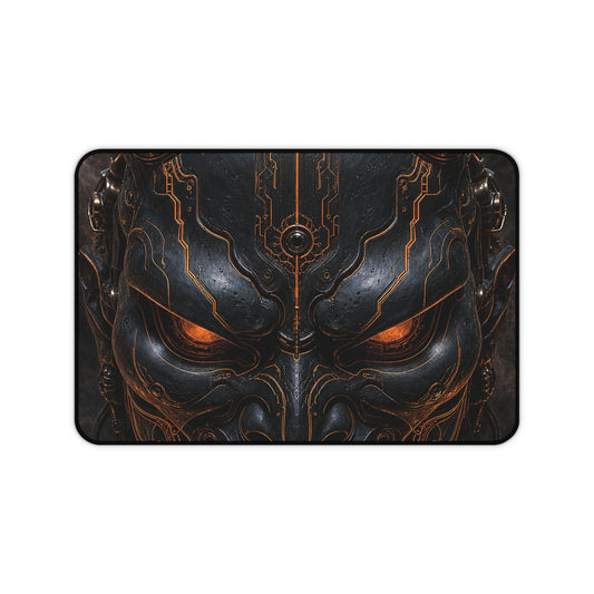 Oni Mask With Circuitry Patterns - Sudoni Brand Gaming Desk Mat