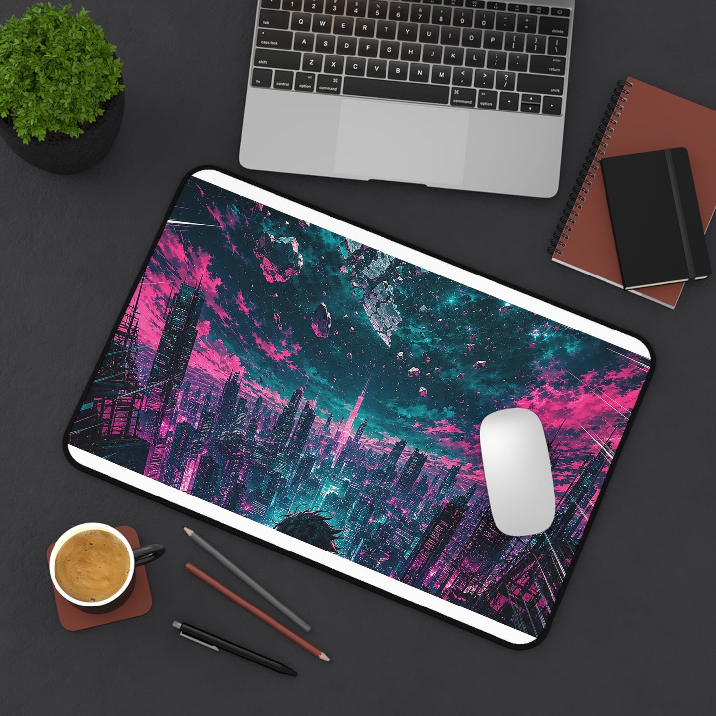 City Under Shattered Moon - Anime Manga Gaming Desk Mat