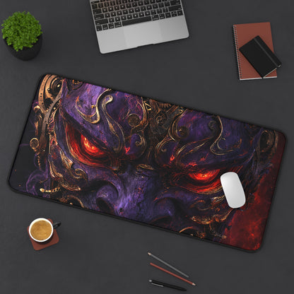 Oni Mask With Clockwork Gears - Sudoni Brand Gaming Desk Mat