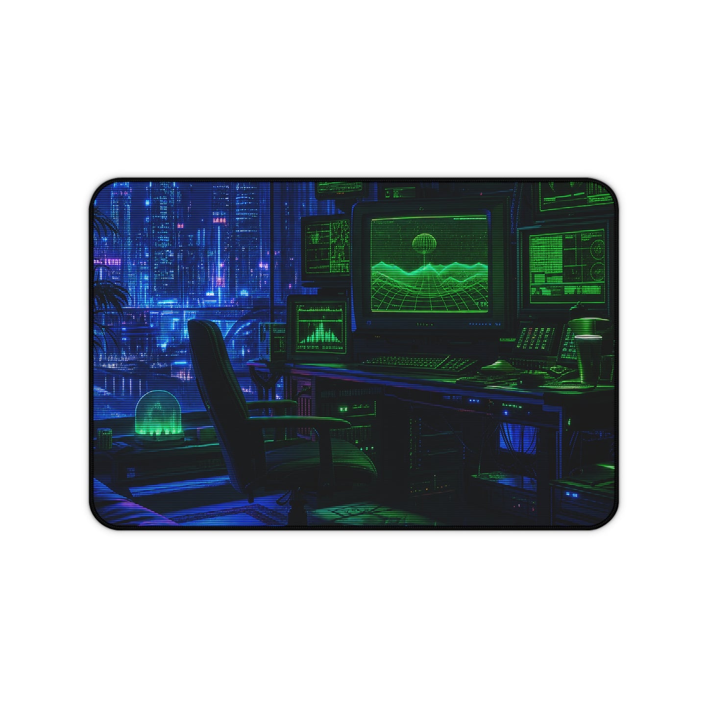 Cyberpunk Hacker Den - Gaming Culture Gaming Desk Mat