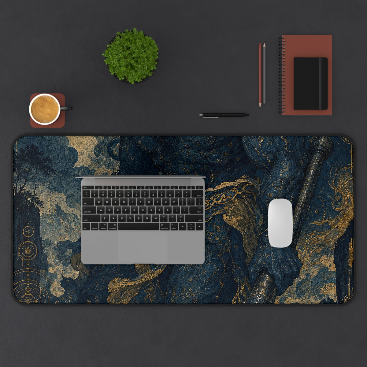 Oni With Iron Club - Japanese Mythology Gaming Desk Mat