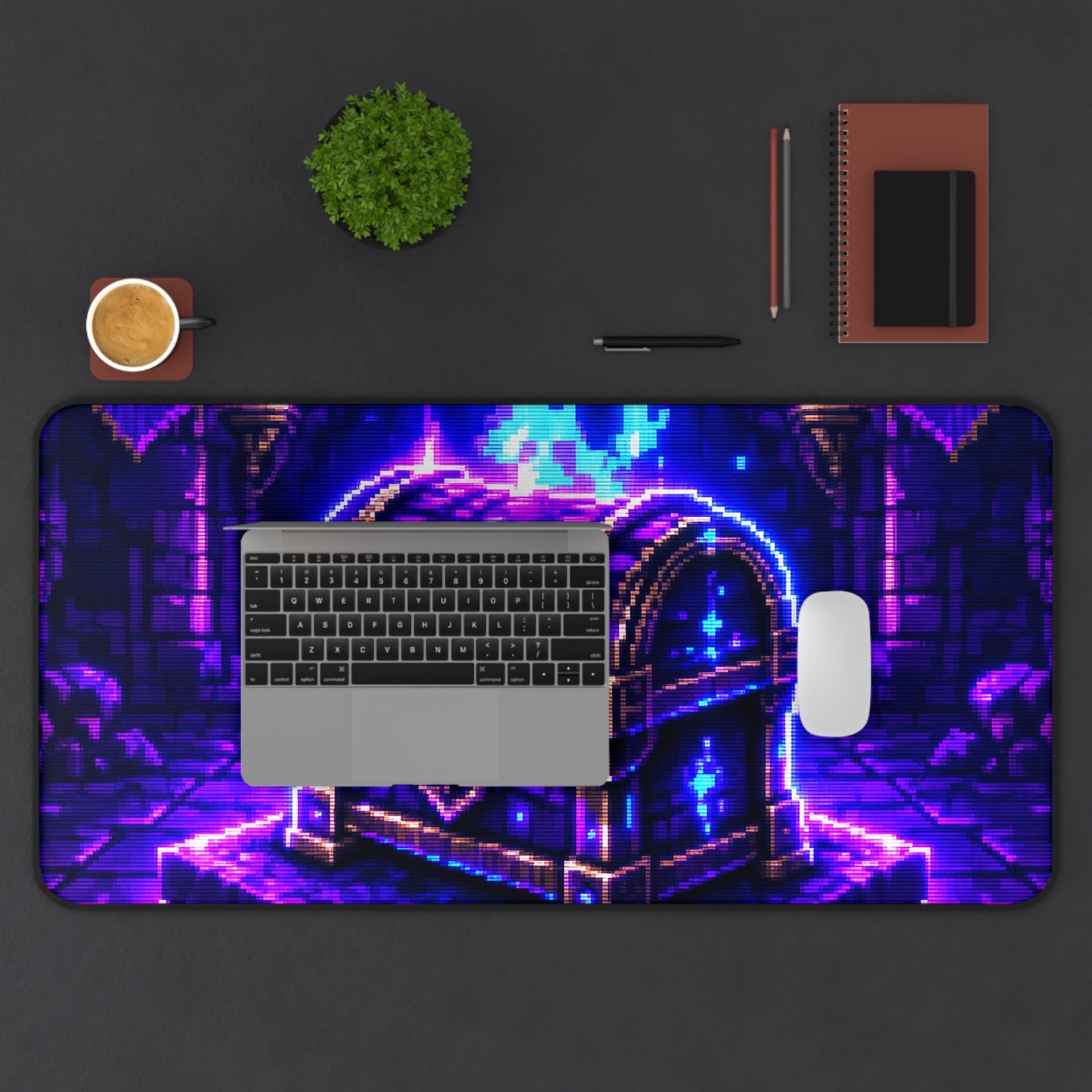 Loot Chest Glowing In Dungeon - Gaming Culture Gaming Desk Mat