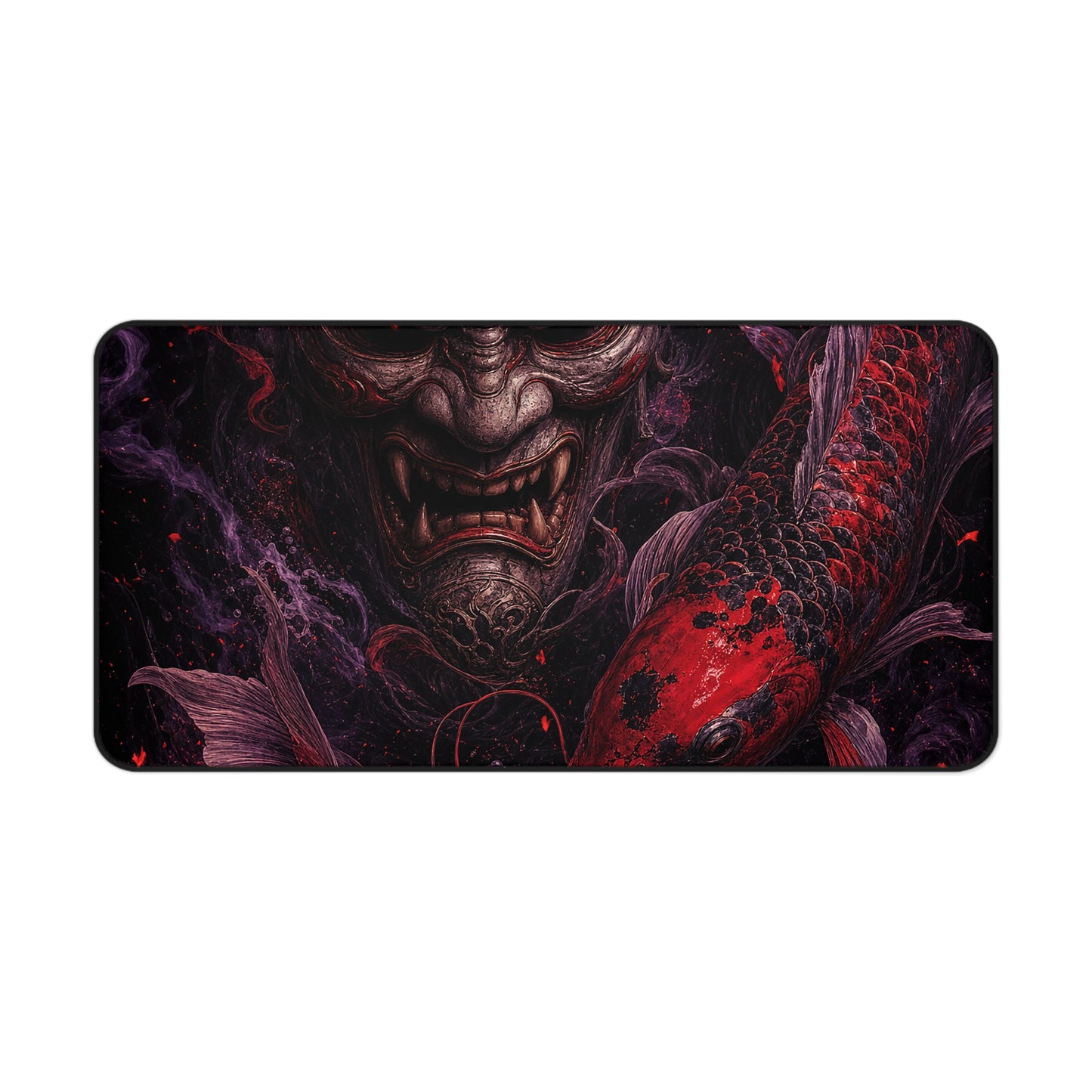 Oni Mask With Koi Fish - Sudoni Brand Gaming Desk Mat