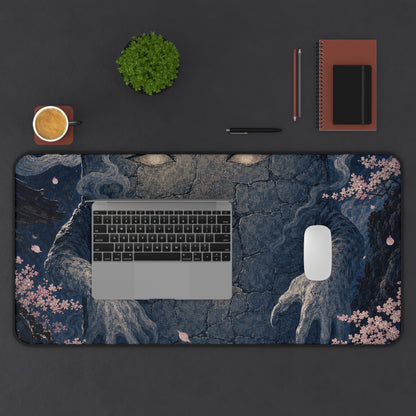 Nurikabe Wall Spirit Blocking Path - Japanese Mythology Gaming Desk Mat