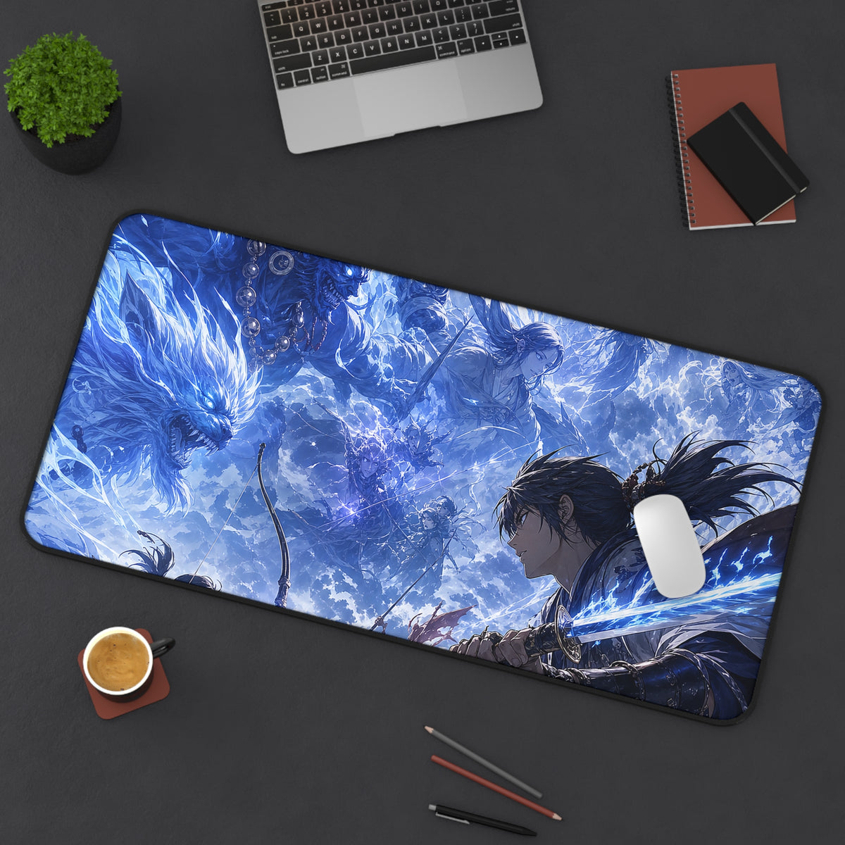 Battle Between Spirits And Humans - Anime Manga Gaming Desk Mat