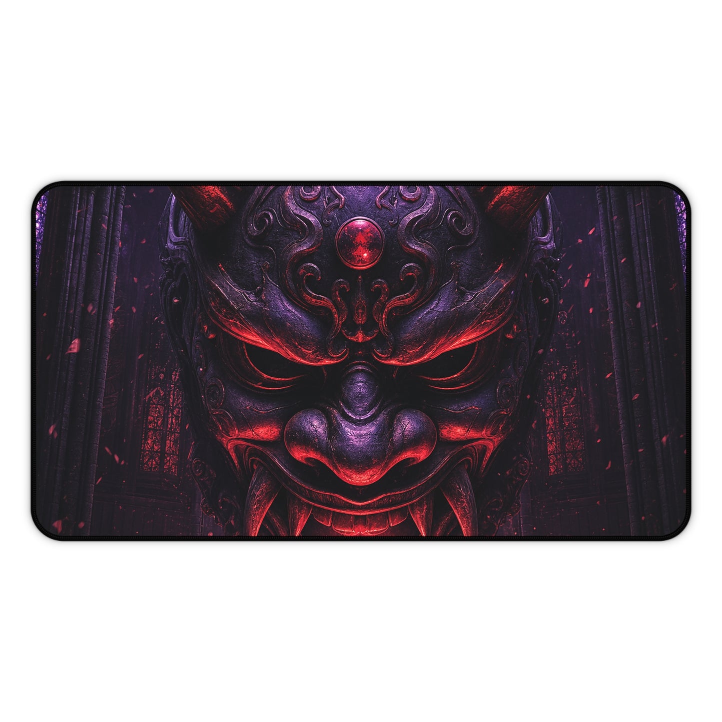Oni Mask In Cathedral - Sudoni Brand Gaming Desk Mat