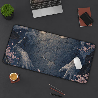 Nurikabe Wall Spirit Blocking Path - Japanese Mythology Gaming Desk Mat