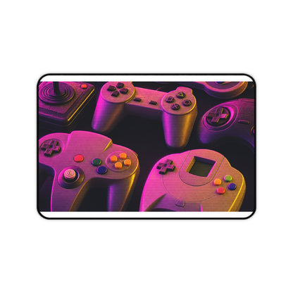 Collection Of Retro Controllers - Gaming Culture Gaming Desk Mat