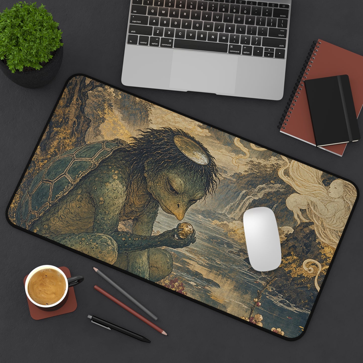 Kappby River - Japanese Mythology Gaming Desk Mat