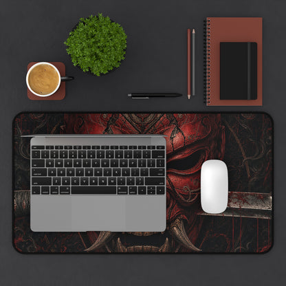 Oni Mask With Katanthrough It - Sudoni Brand Gaming Desk Mat