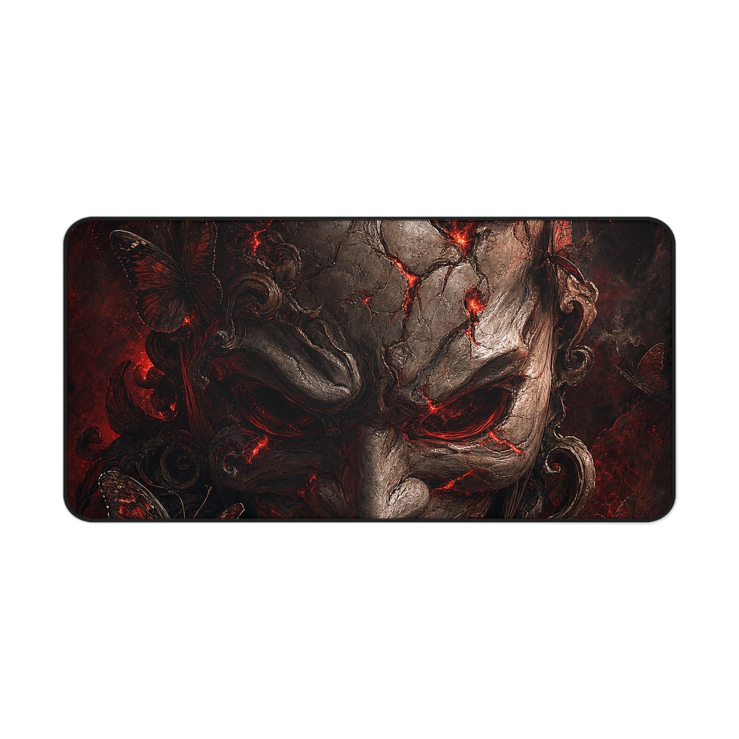 Oni Mask With Butterflies - Sudoni Brand Gaming Desk Mat