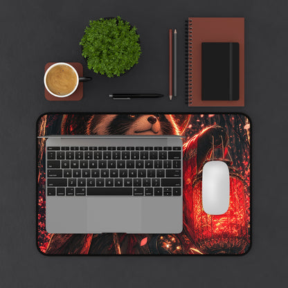 Tanuki In Forest - Anime Manga Gaming Desk Mat