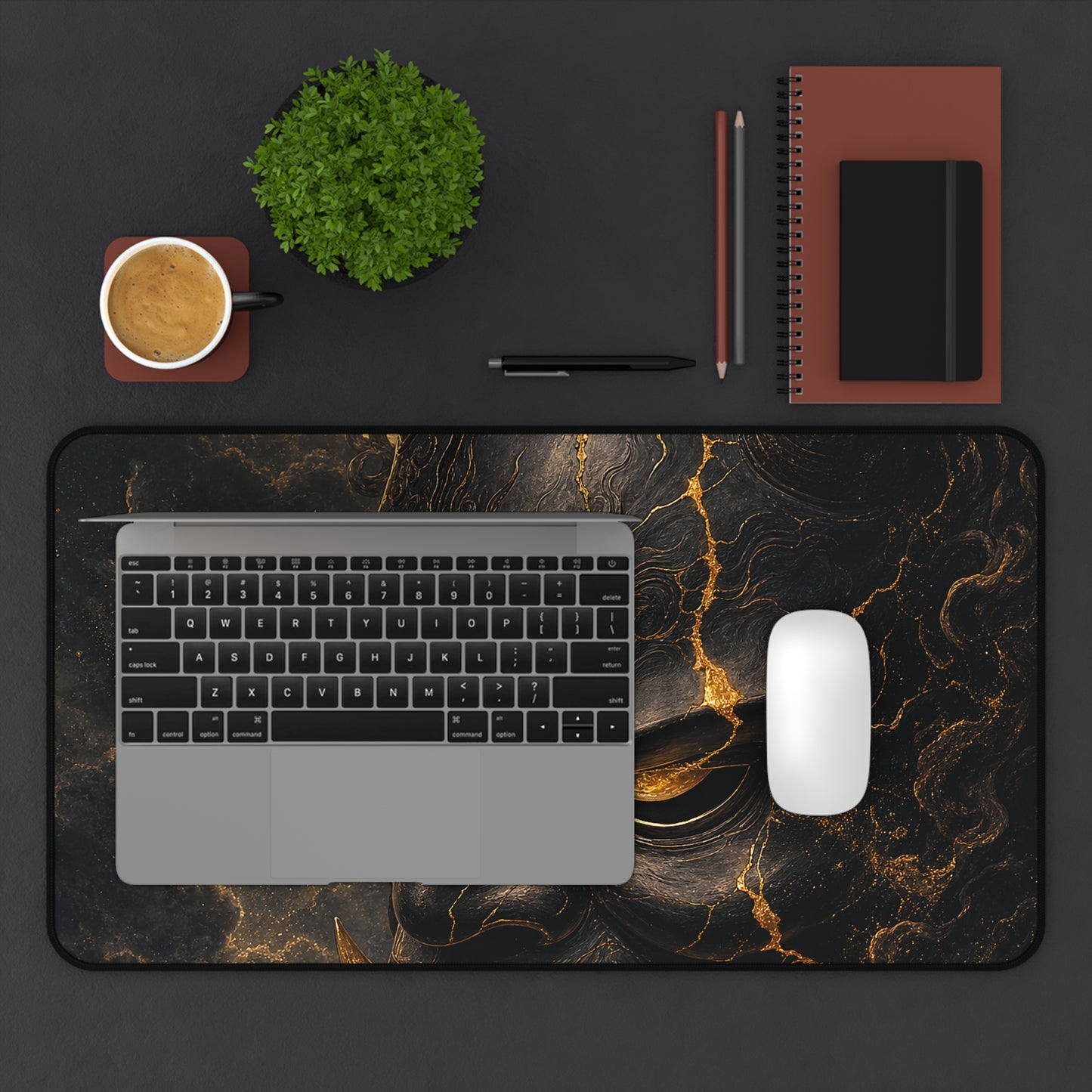 Oni Mask With Full Moon - Sudoni Brand Gaming Desk Mat