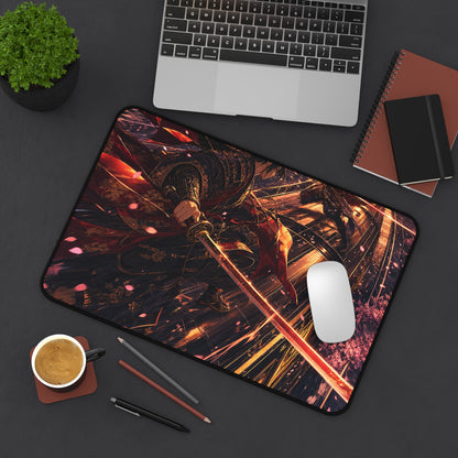Battle On Train At Sunset - Anime Manga Gaming Desk Mat