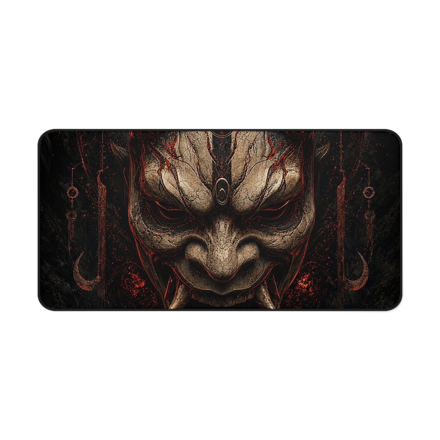 Oni Mask In Digital Void - Sudoni Brand Gaming Desk Mat