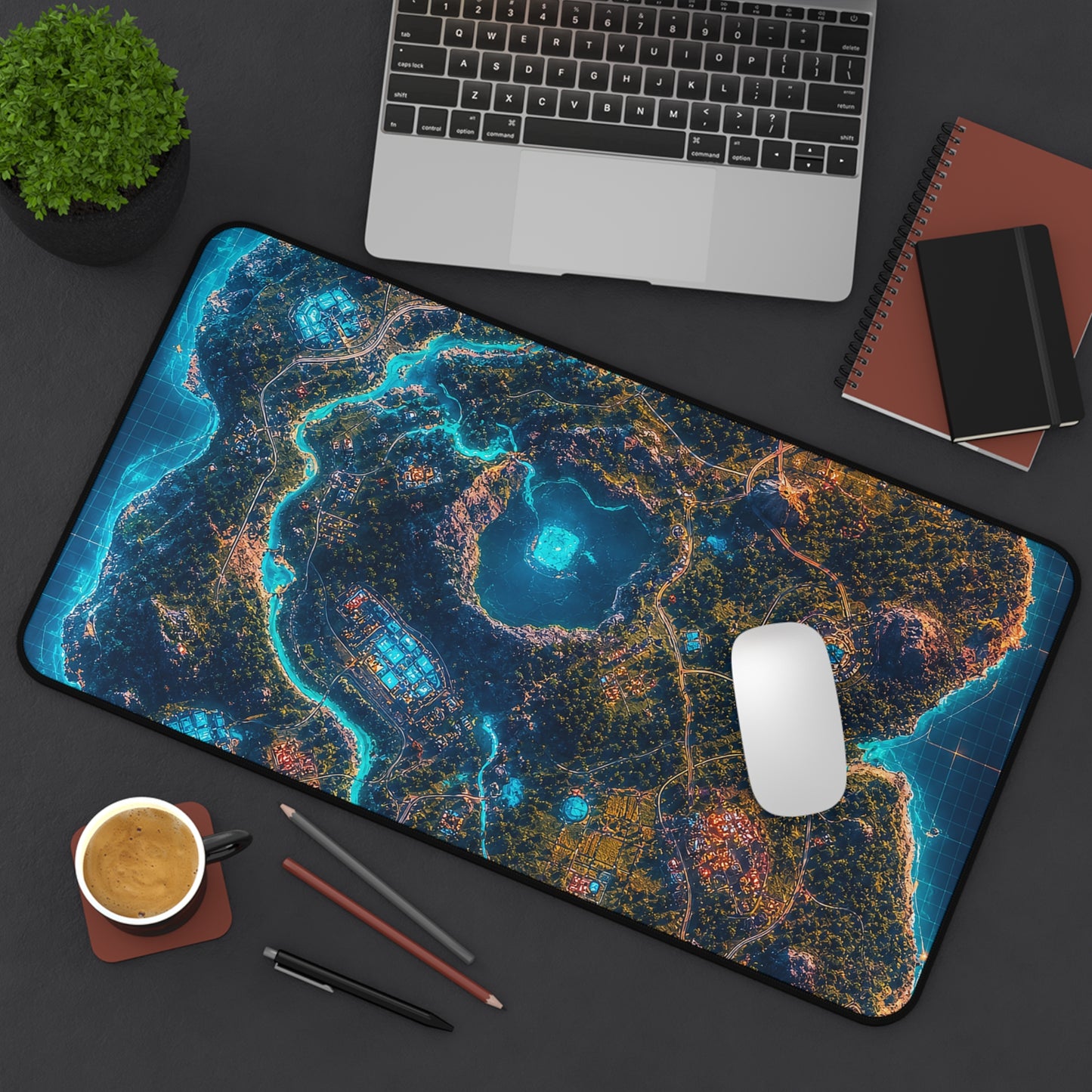 Battle Royale Island From Above - Gaming Culture Gaming Desk Mat