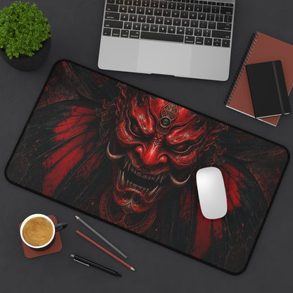 Oni Mask With Butterfly Wings - Sudoni Brand Gaming Desk Mat