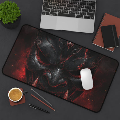 Oni Mask Made Of Obsidian - Sudoni Brand Gaming Desk Mat
