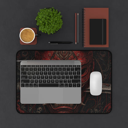 Oni Mask With Katanthrough It - Sudoni Brand Gaming Desk Mat