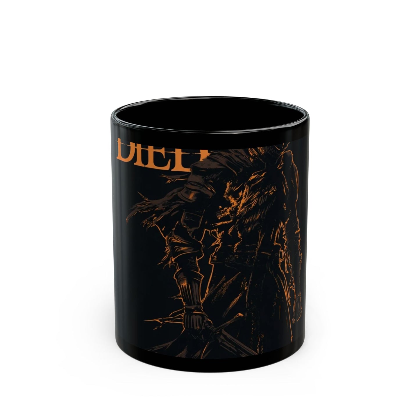 You Died Gaming Mug - Dark Souls Elden Ring Inspired, Black Ceramic 11oz