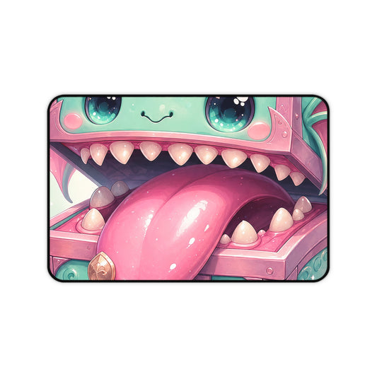 Cute Chest Monster With Tongue - Kawaii Gaming Gaming Desk Mat
