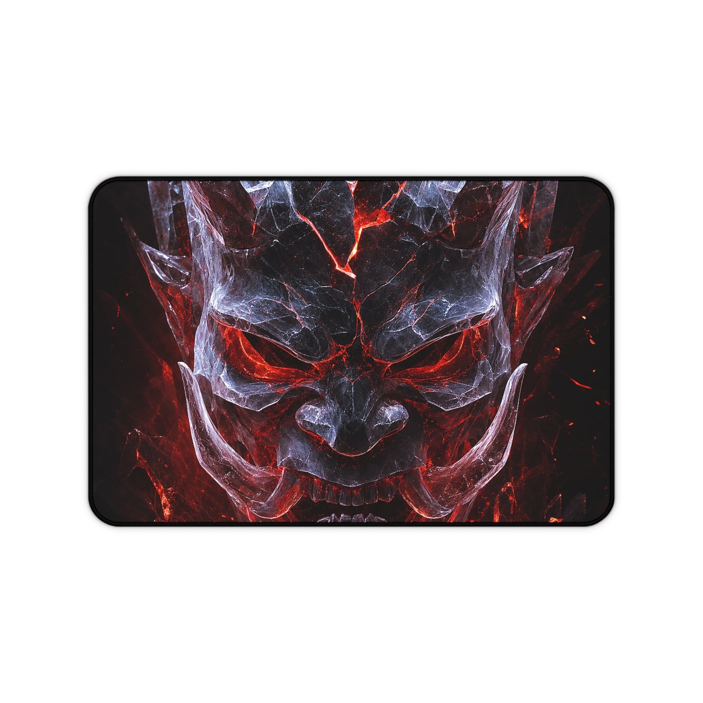 Oni Mask Made Of Ice Crystals - Sudoni Brand Gaming Desk Mat