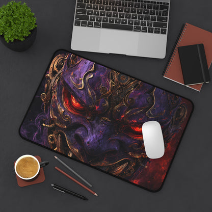 Oni Mask With Clockwork Gears - Sudoni Brand Gaming Desk Mat