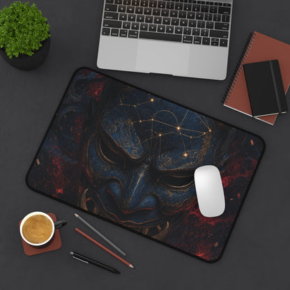 Oni Mask With Constellation Map - Sudoni Brand Gaming Desk Mat