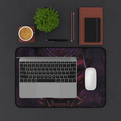 Oni Mask With Dark Forest Behind - Sudoni Brand Gaming Desk Mat
