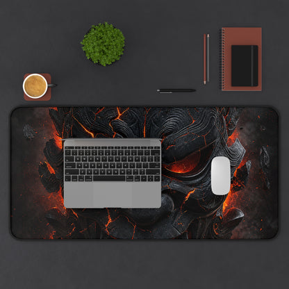 Oni Mask Cracking With Lavunderneath - Sudoni Brand Gaming Desk Mat