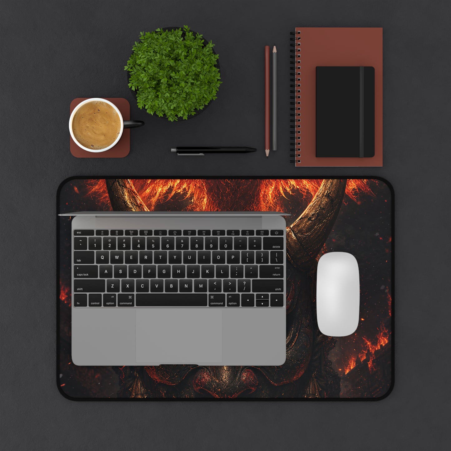 Oni Mask With Phoenix - Sudoni Brand Gaming Desk Mat
