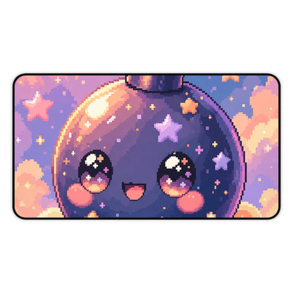 Cute Bomb Character With Fuse - Kawaii Gaming Gaming Desk Mat