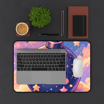 Cute Bomb Character With Fuse - Kawaii Gaming Gaming Desk Mat